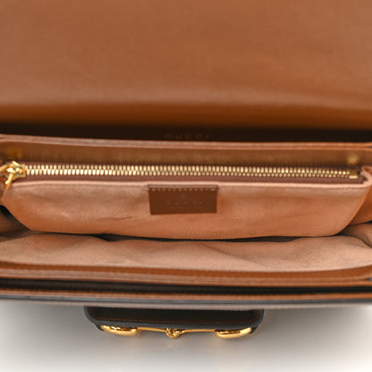 Gucci GG Supreme Monogram Horsebit 1955 Shoulder Bag Beige Brown Sugar 5 of 11