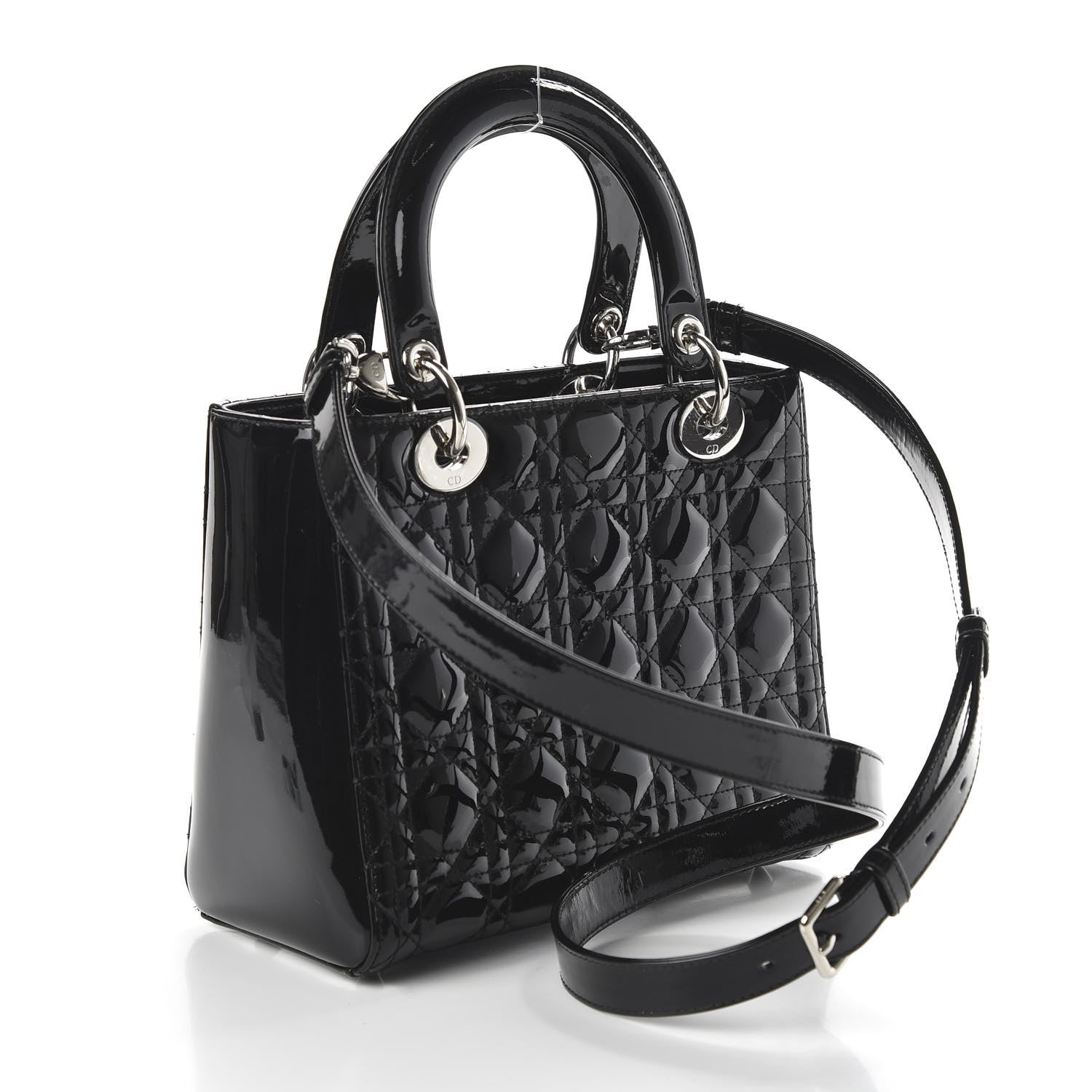Christian Dior Patent Cannage Medium Lady Dior Black 3 of 9