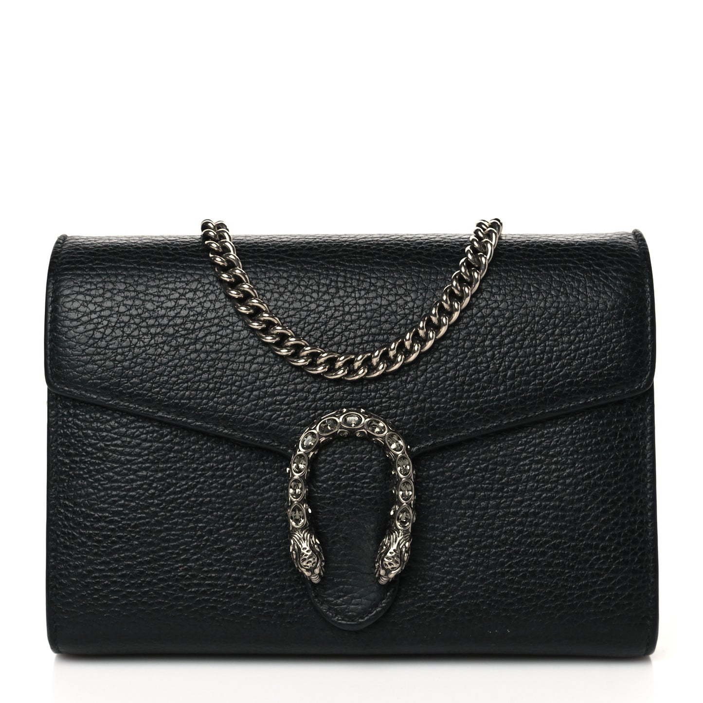 Calfskin Mini Dionysus Chain Wallet Black