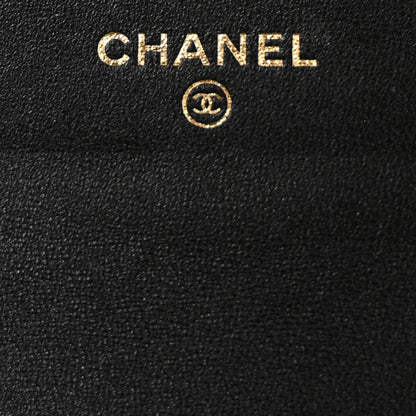 Chanel Lambskin Quilted Flap Card Holder With Cuff L Black 5 of 7