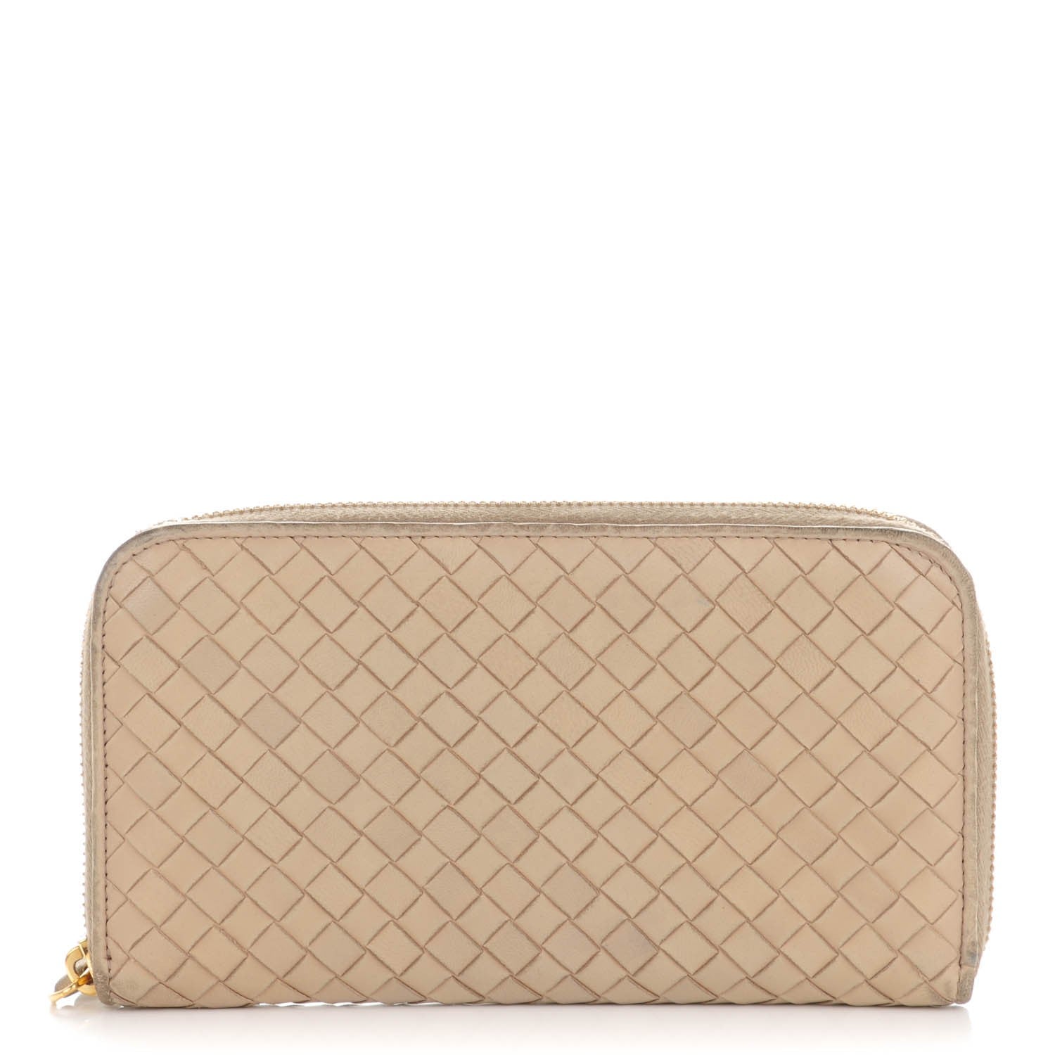 Bottega Veneta Nappa Intrecciato Zip Around Wallet Limo 1 of 9