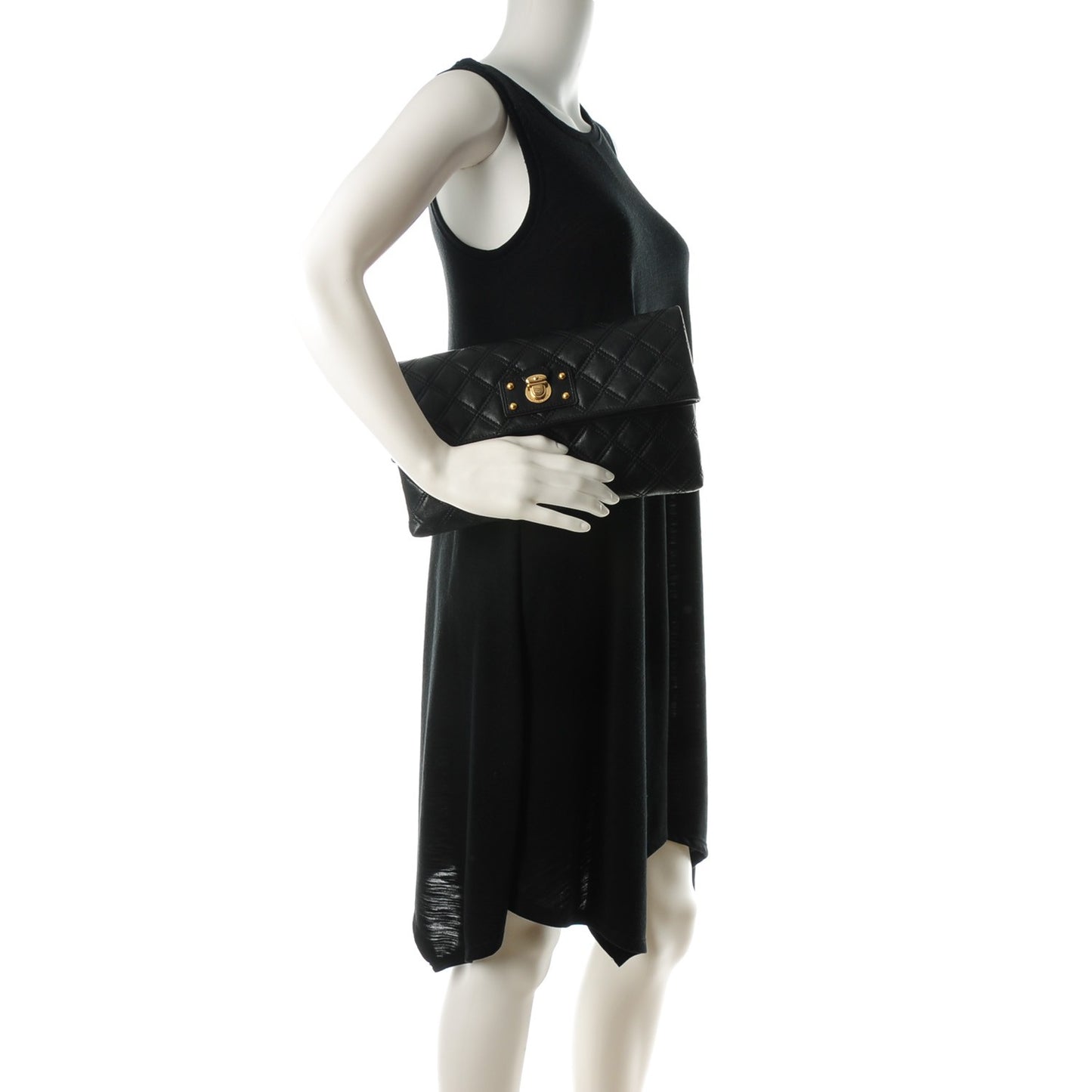 Quilted Lambskin Eugenie Clutch Black