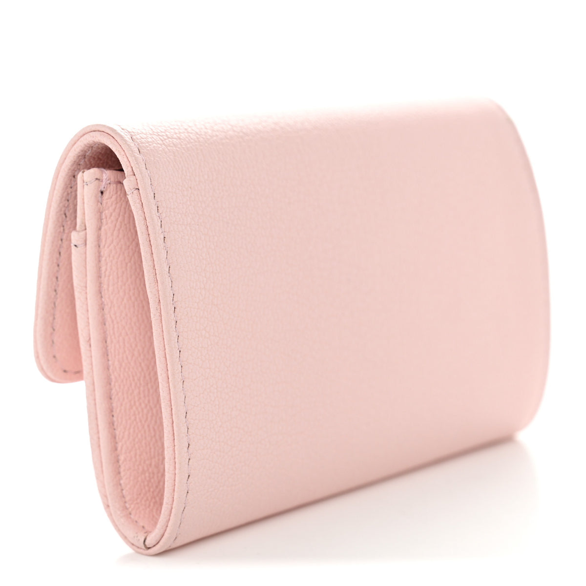 Chanel Grained Goatskin CC Apple Flap Card Holder Light Pink 3 of 9