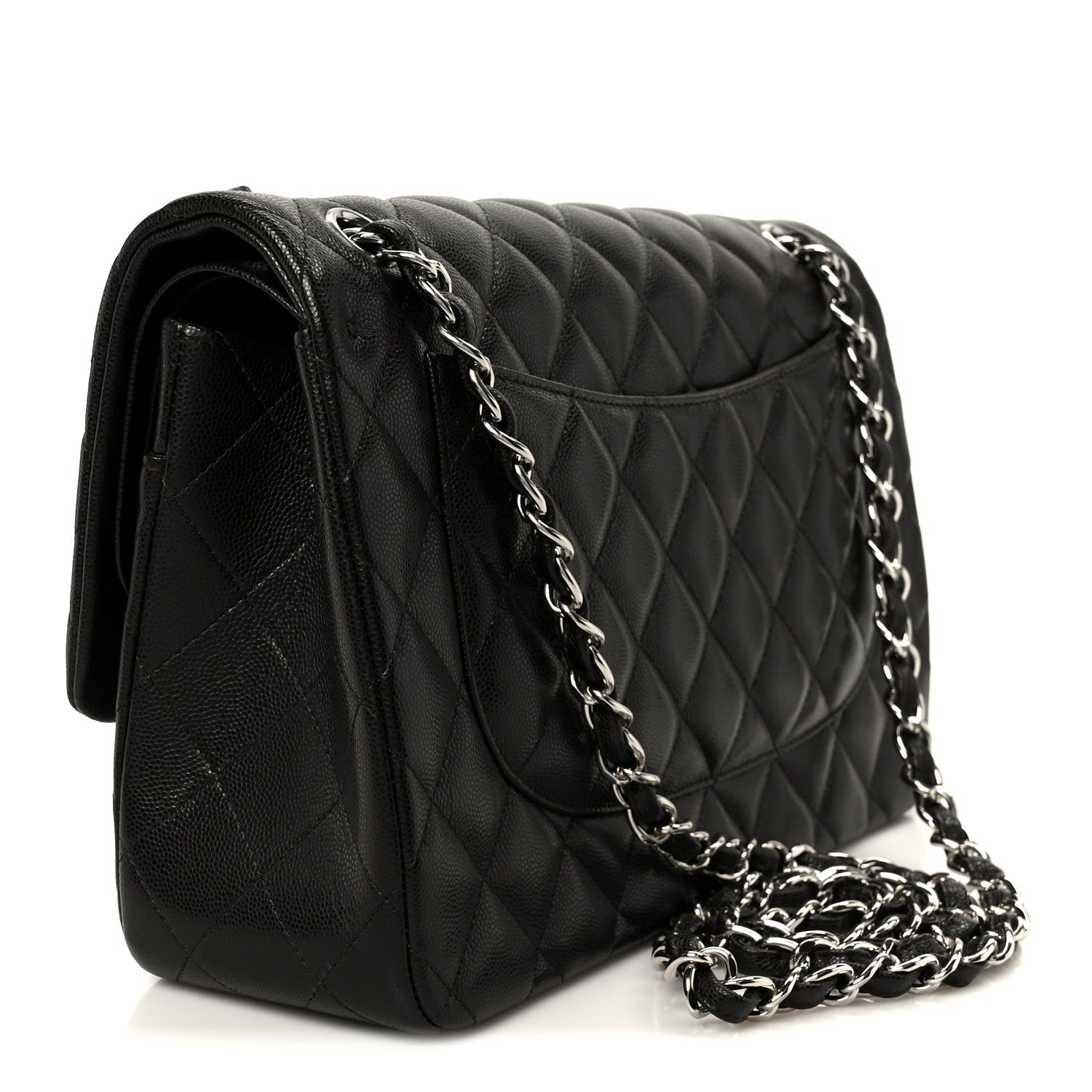Chanel Caviar Quilted Jumbo Double Flap Dark Brown 3 of 11