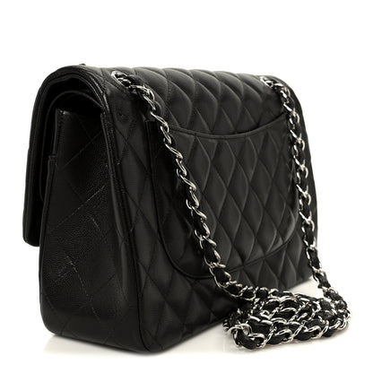 Chanel Caviar Quilted Jumbo Double Flap Dark Brown 3 of 11