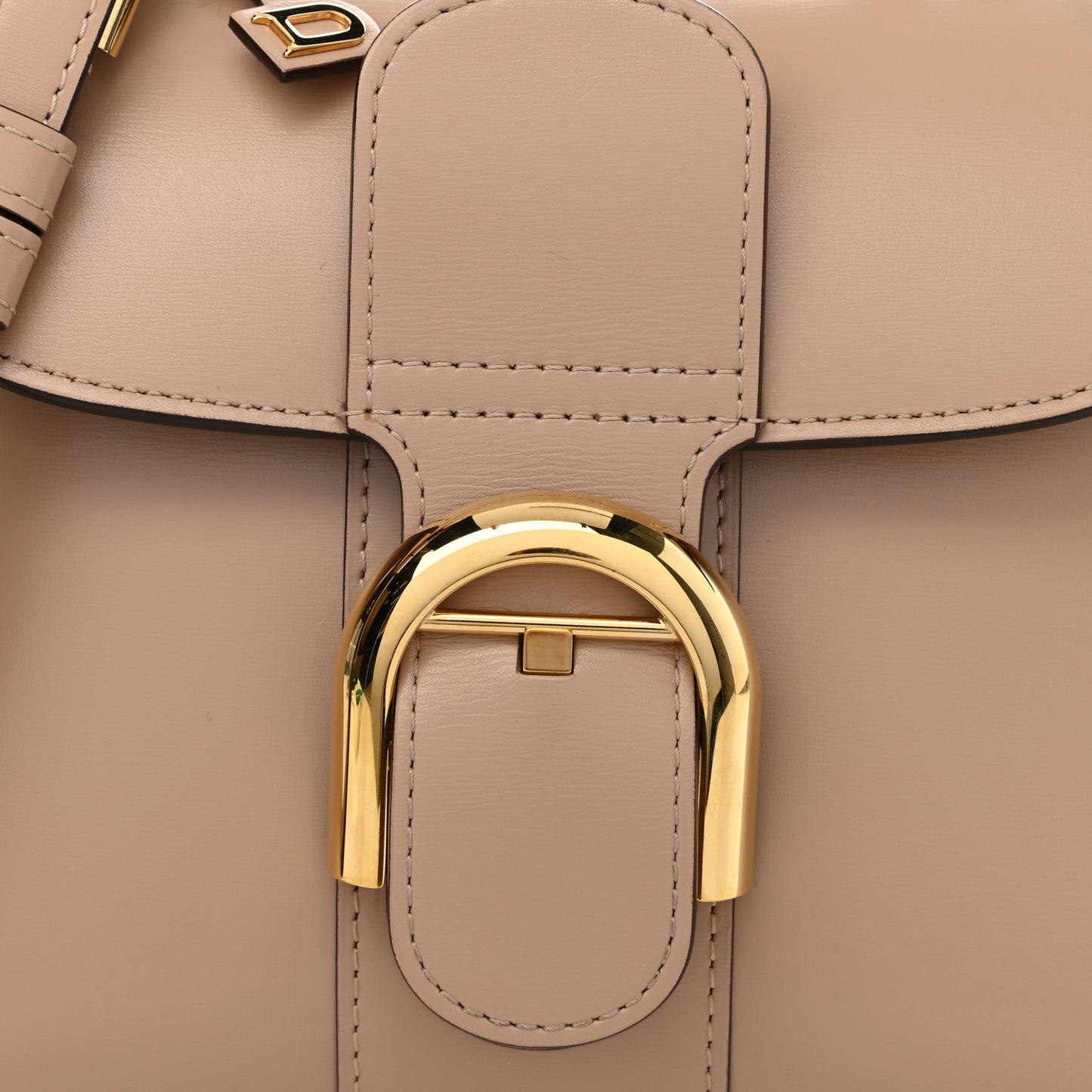 Box Calfskin Mini Brillant Satchel Sand
