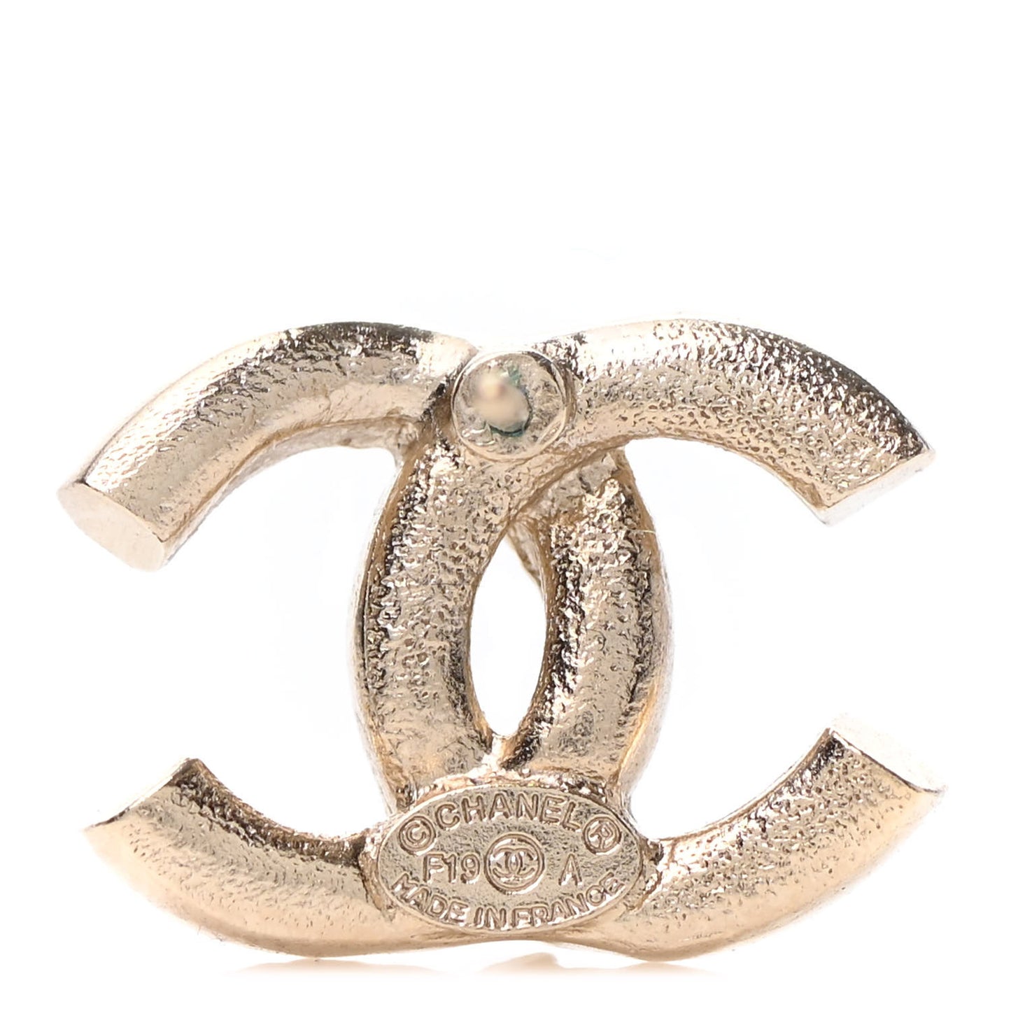 Crystal Baguette CC Earrings Gold