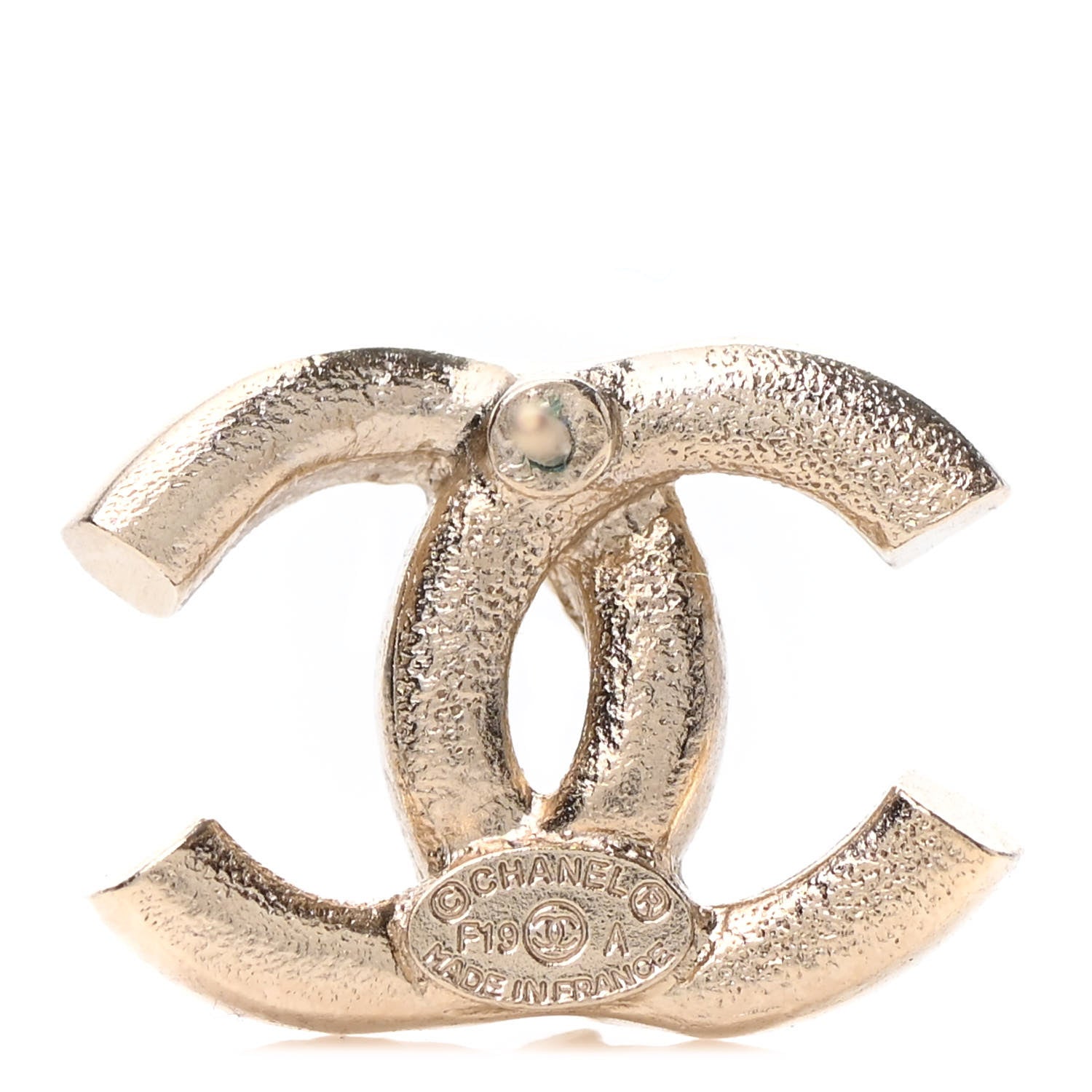 Chanel Crystal Baguette CC Earrings Gold 4 of 4