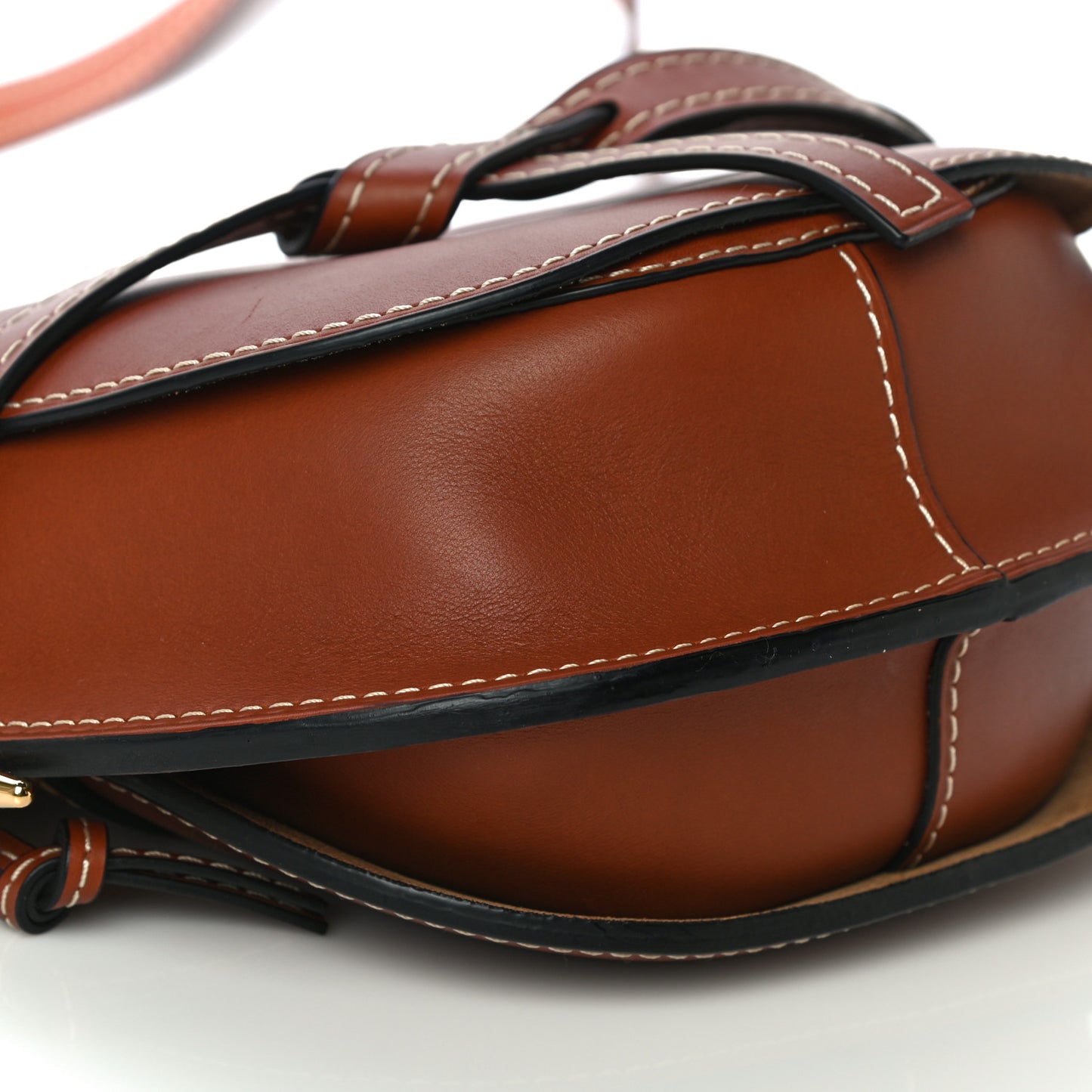 Calfskin Small Gate Crossbody Bag Rust