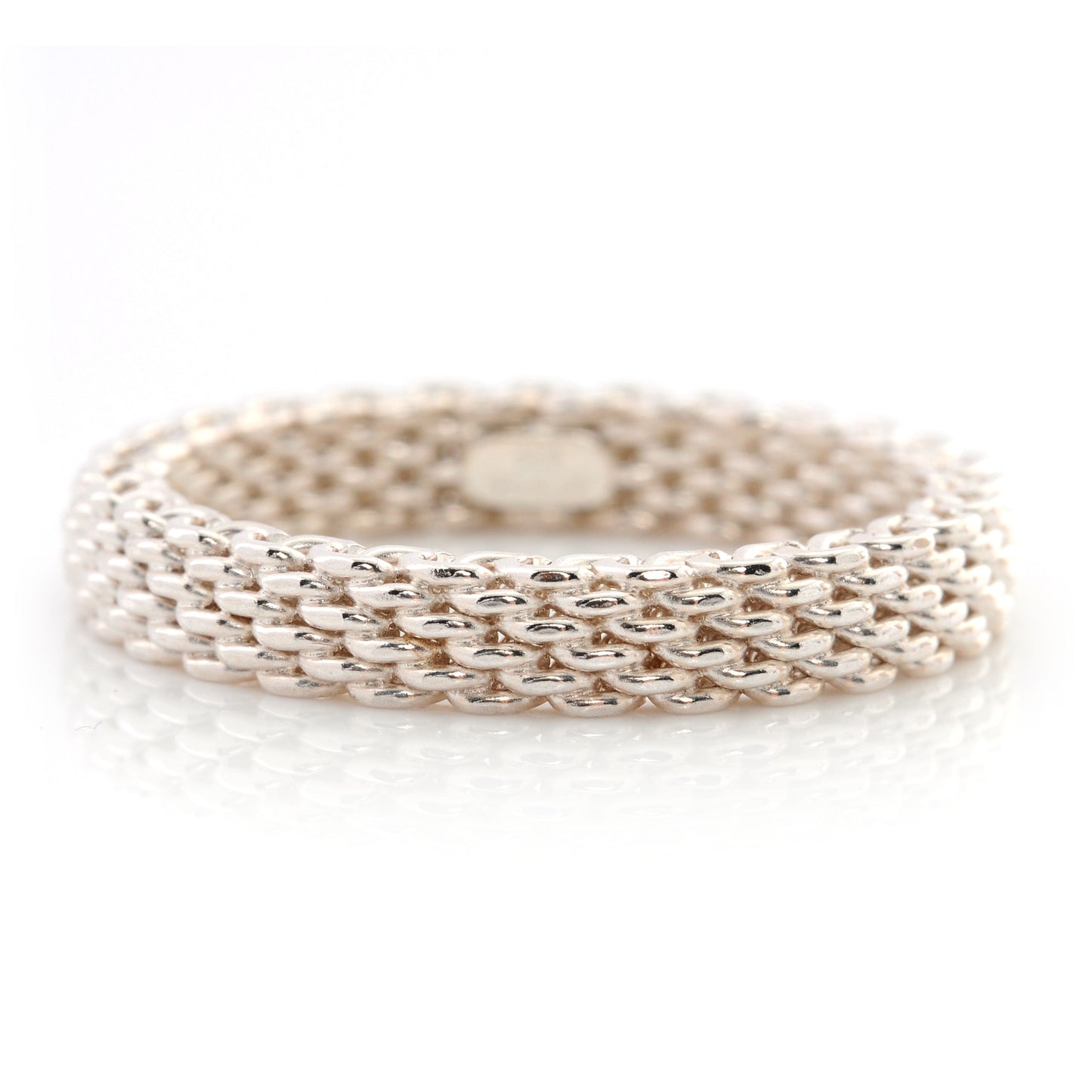 Sterling Silver Narrow Mesh Somerset Ring 9