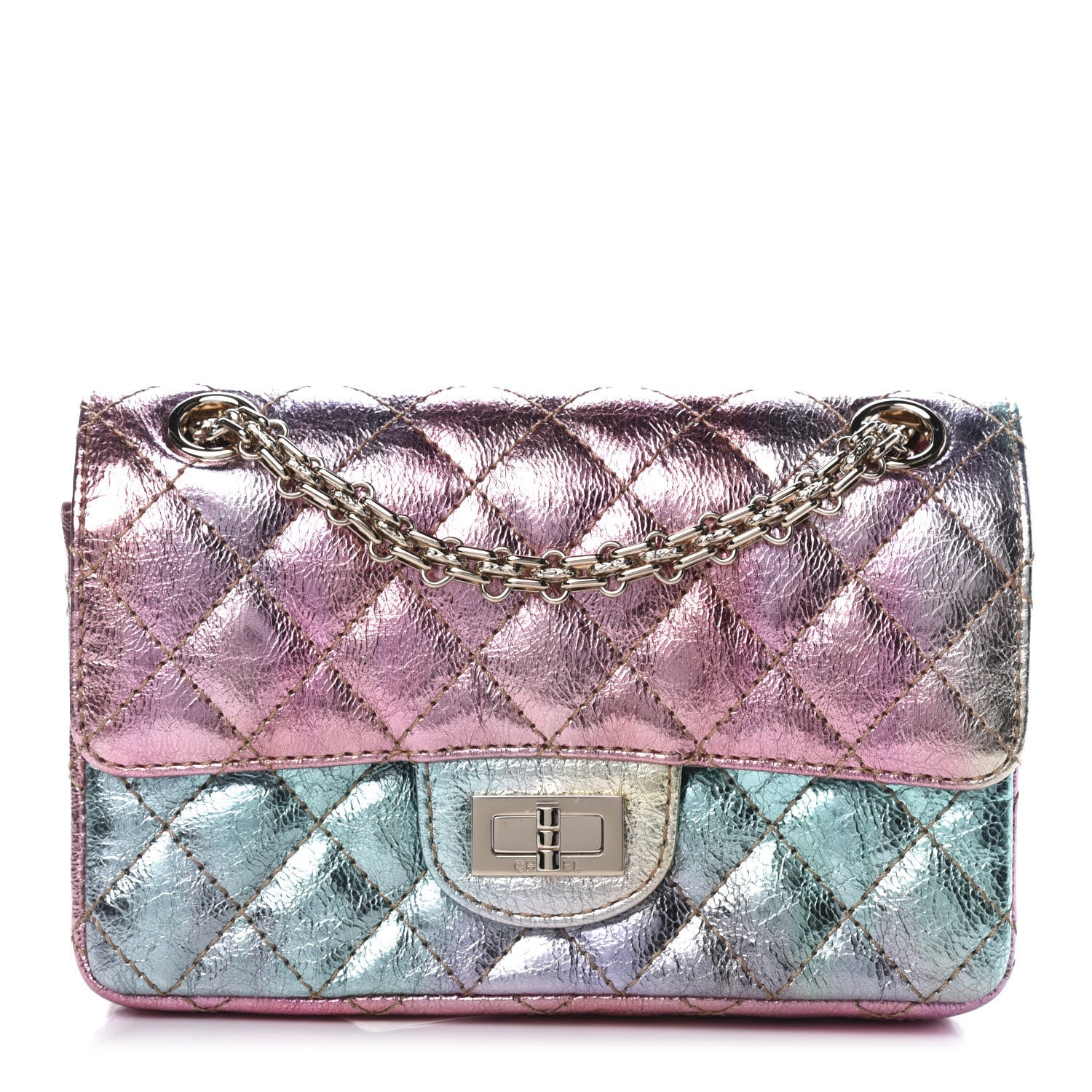 Chanel Metallic Goatskin Quilted Mini 2.55 Reissue Flap Multicolor 1 of 11