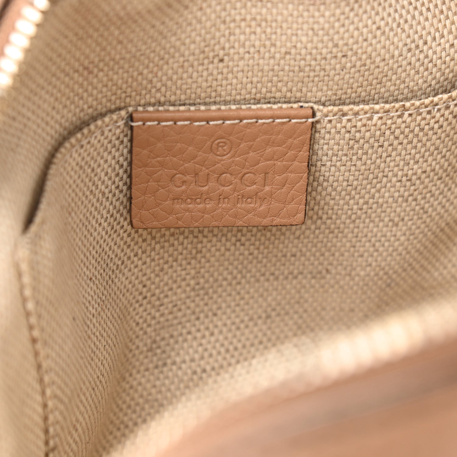 Gucci Pebbled Calfskin Small Soho Disco Bag Camelia 6 of 12