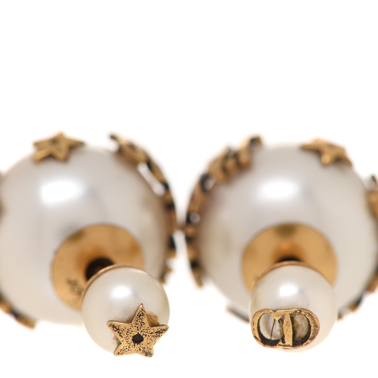 Christian Dior Pearl J'Adior Mise En Dior Tribal Earrings Gold 3 of 6