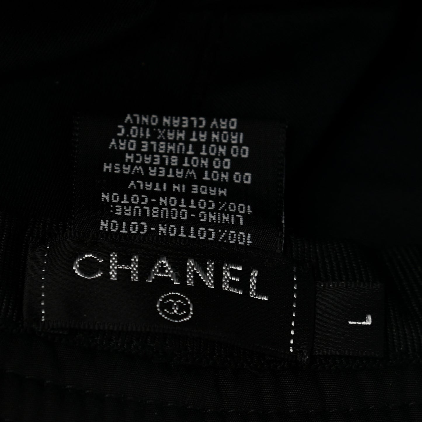 Cotton CC Bucket Hat L Black