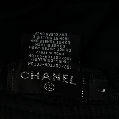 Chanel Cotton CC Bucket Hat L Black 6 of 7