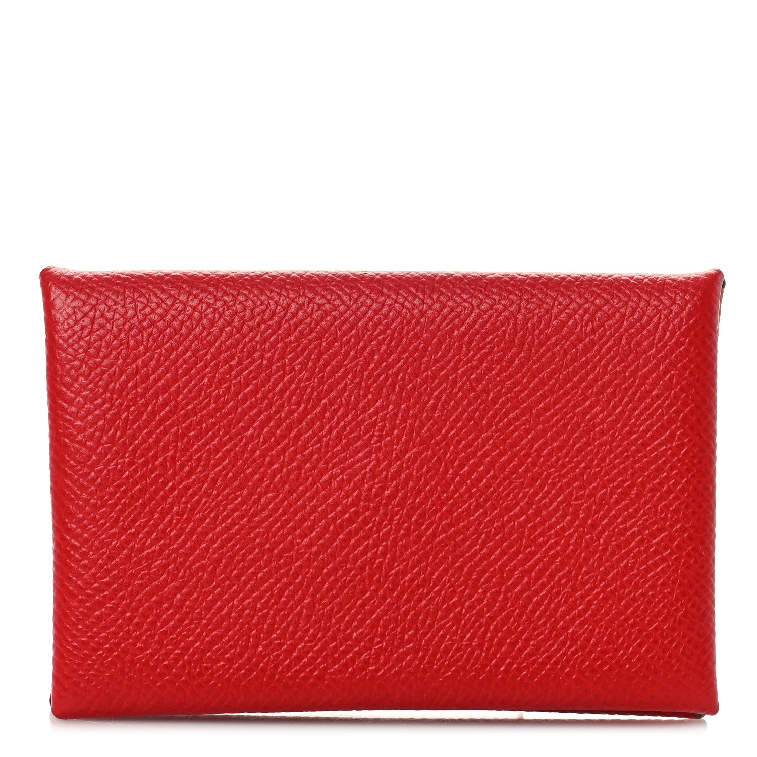 Hermes Epsom Calvi Card Case Rouge Casaque 1 of 8