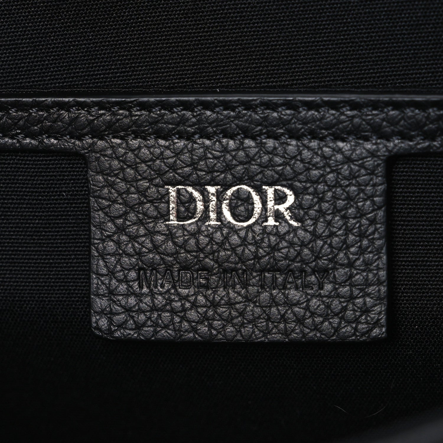 Christian Dior Grained Calfskin Saddle Messenger Bag Black 6 of 10