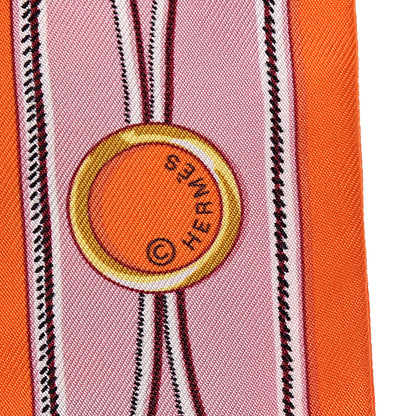 Hermes Silk Maillons Twilly Orange Vieux Rose Gold 5 of 5