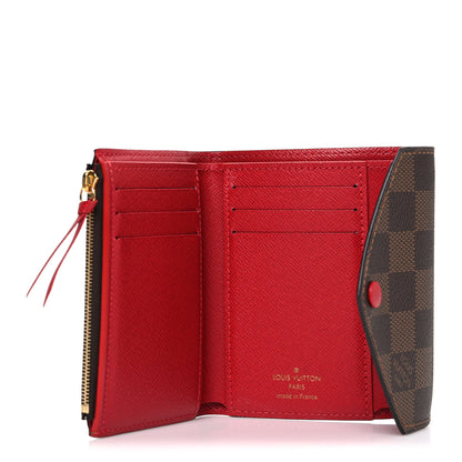 Louis Vuitton Damier Ebene Victorine Wallet Red 5 of 6