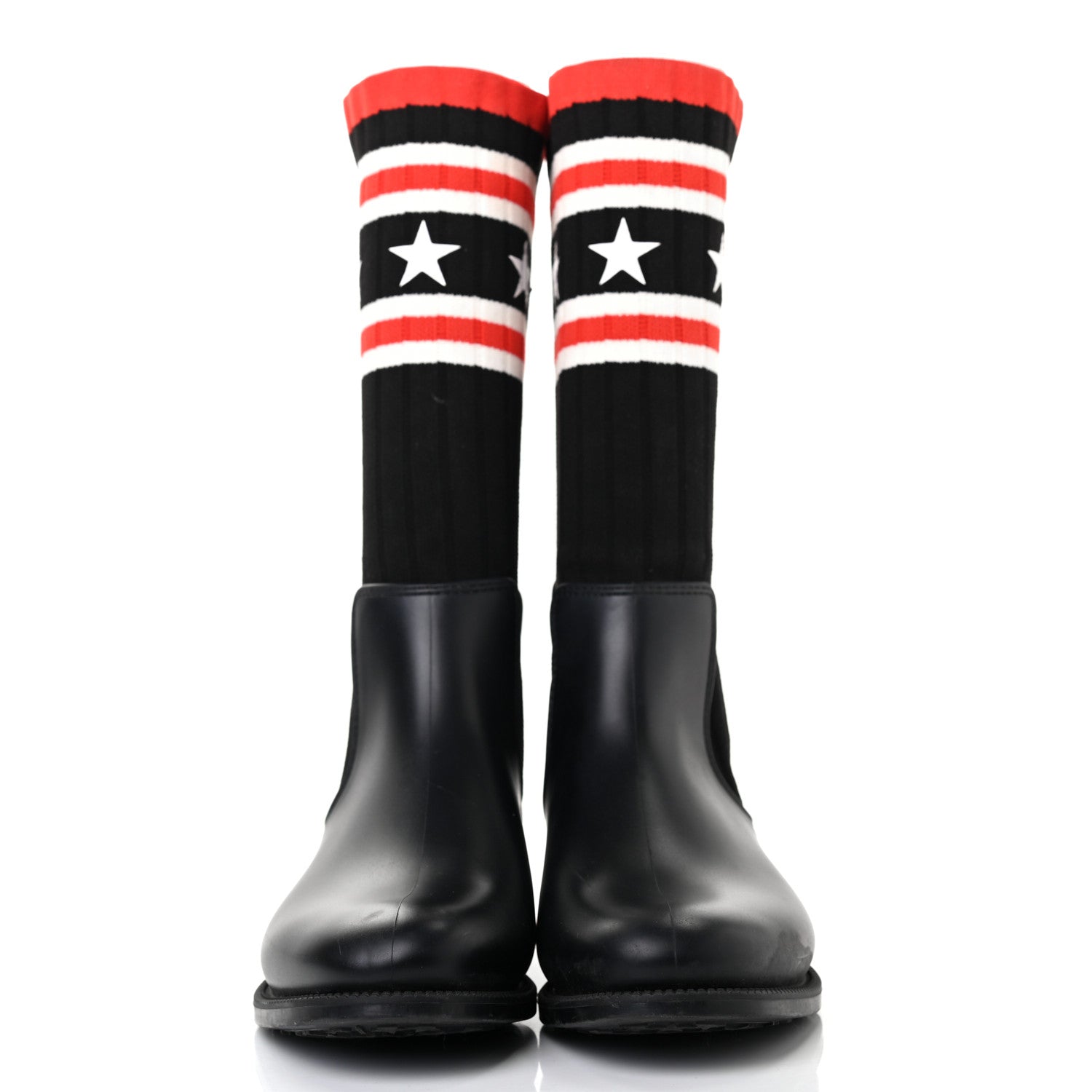 Givenchy Knit Rubber Storm Boots 37 Black 2 of 9