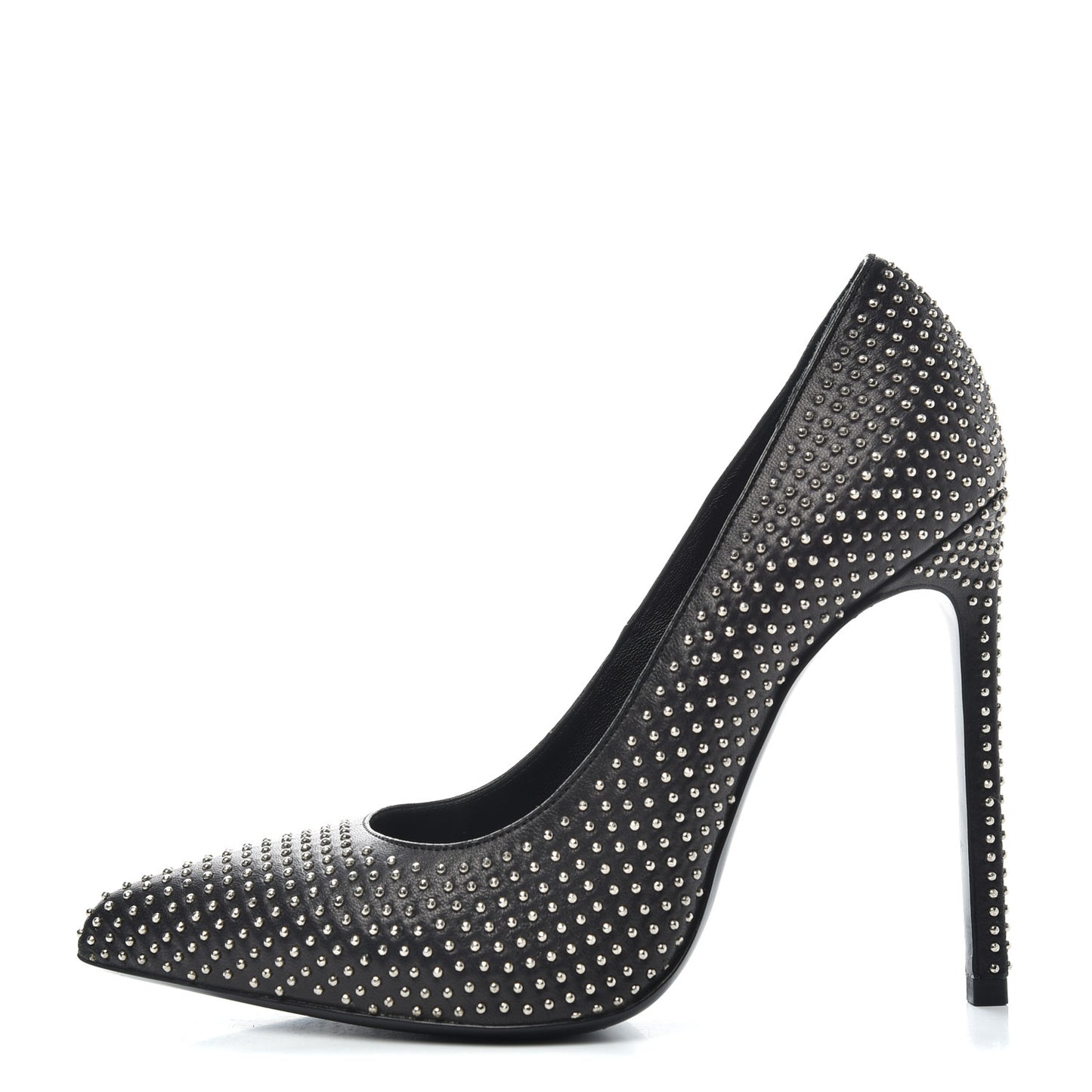 Calfskin Micro Studded 110 Pumps 36.5 Black