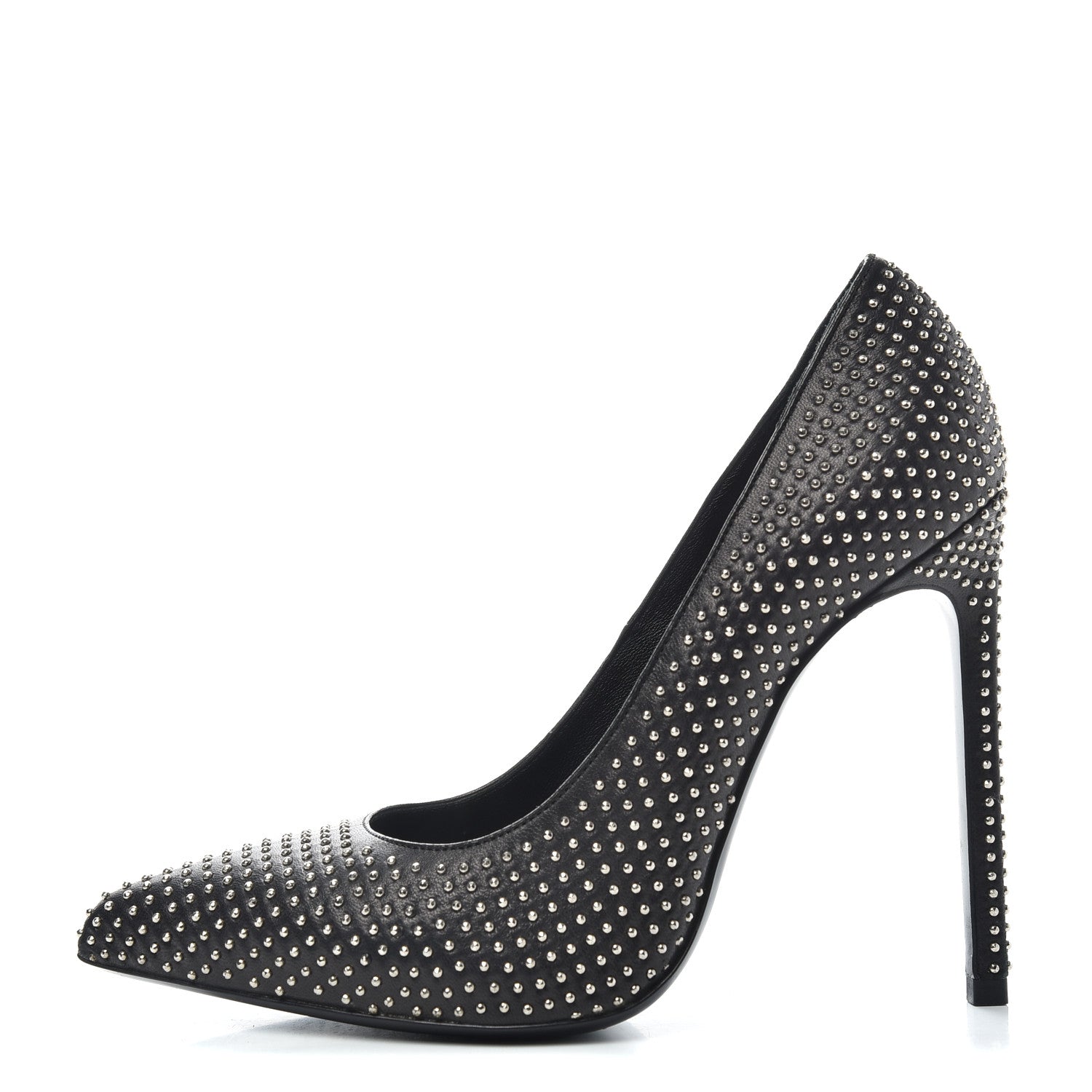Saint Laurent Calfskin Micro Studded 110 Pumps 36.5 Black 1 of 10