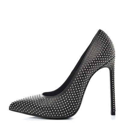 Saint Laurent Calfskin Micro Studded 110 Pumps 36.5 Black 1 of 10