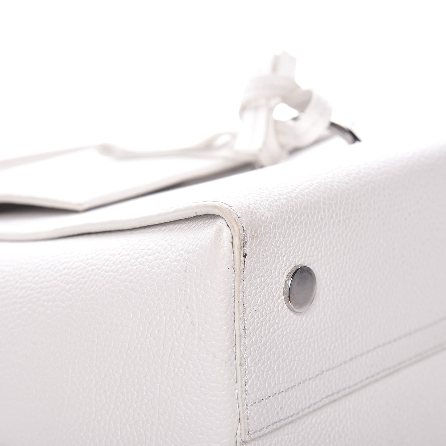 3.1 Textured Calfskin Leigh Top Handle Satchel White
