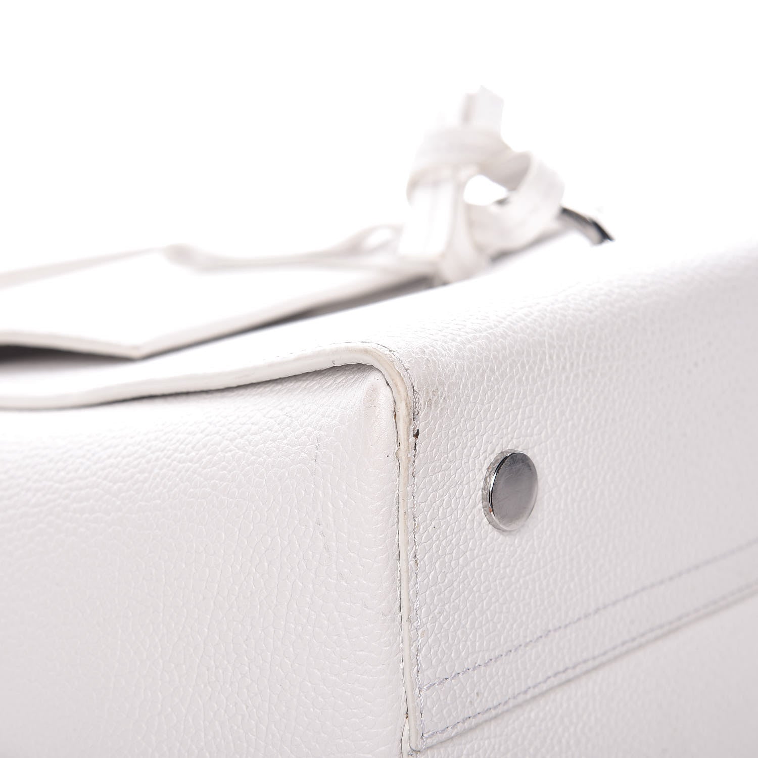 3.1 Phillip Lim 3.1 Textured Calfskin Leigh Top Handle Satchel White 11 of 14