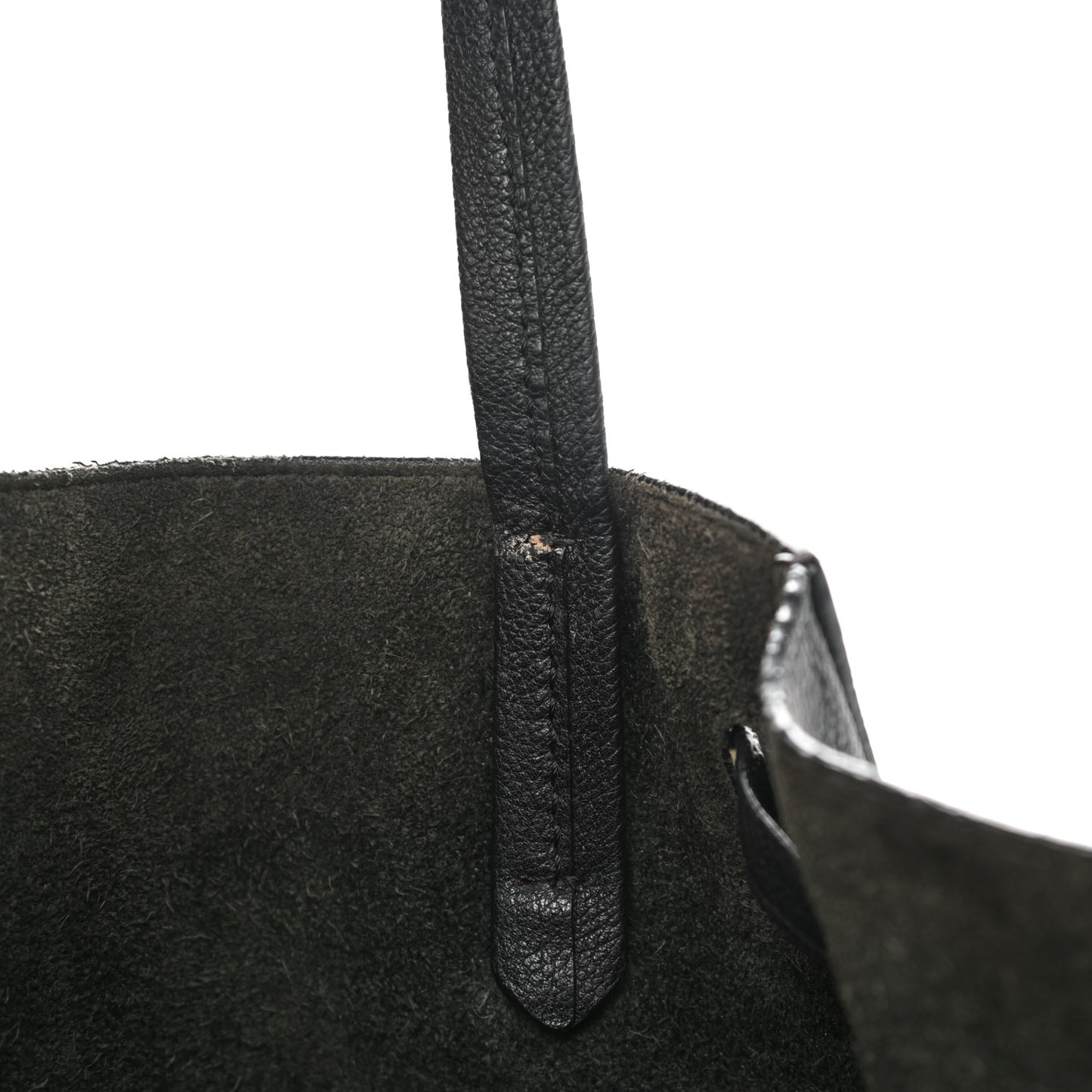 Soft Grained Calfskin Small Belt Cabas Phantom Black
