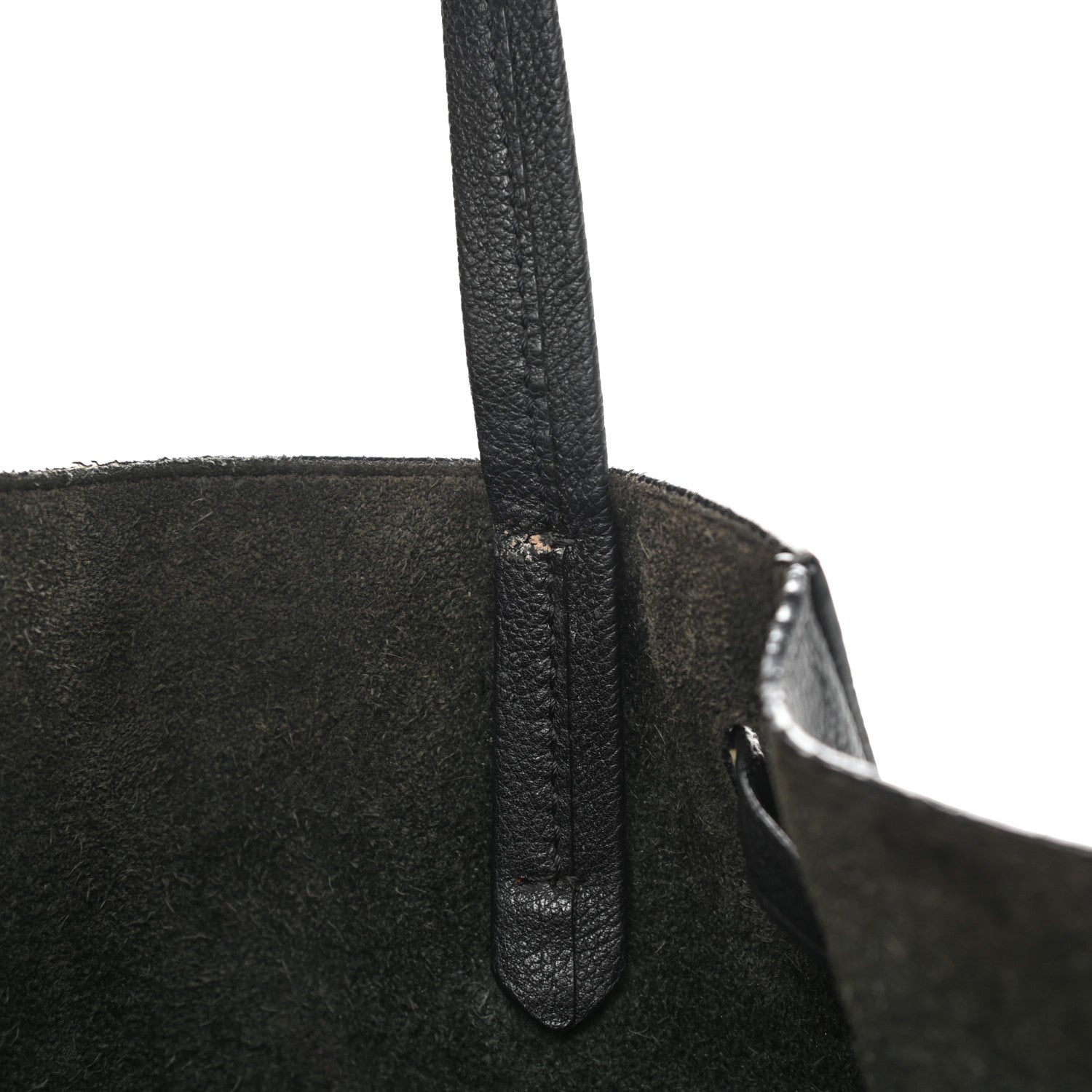 Celine Soft Grained Calfskin Small Belt Cabas Phantom Black 13 of 23