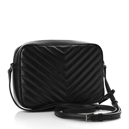 Saint Laurent Calfskin Matelasse Monogram Lou Camera Bag Black 3 of 9