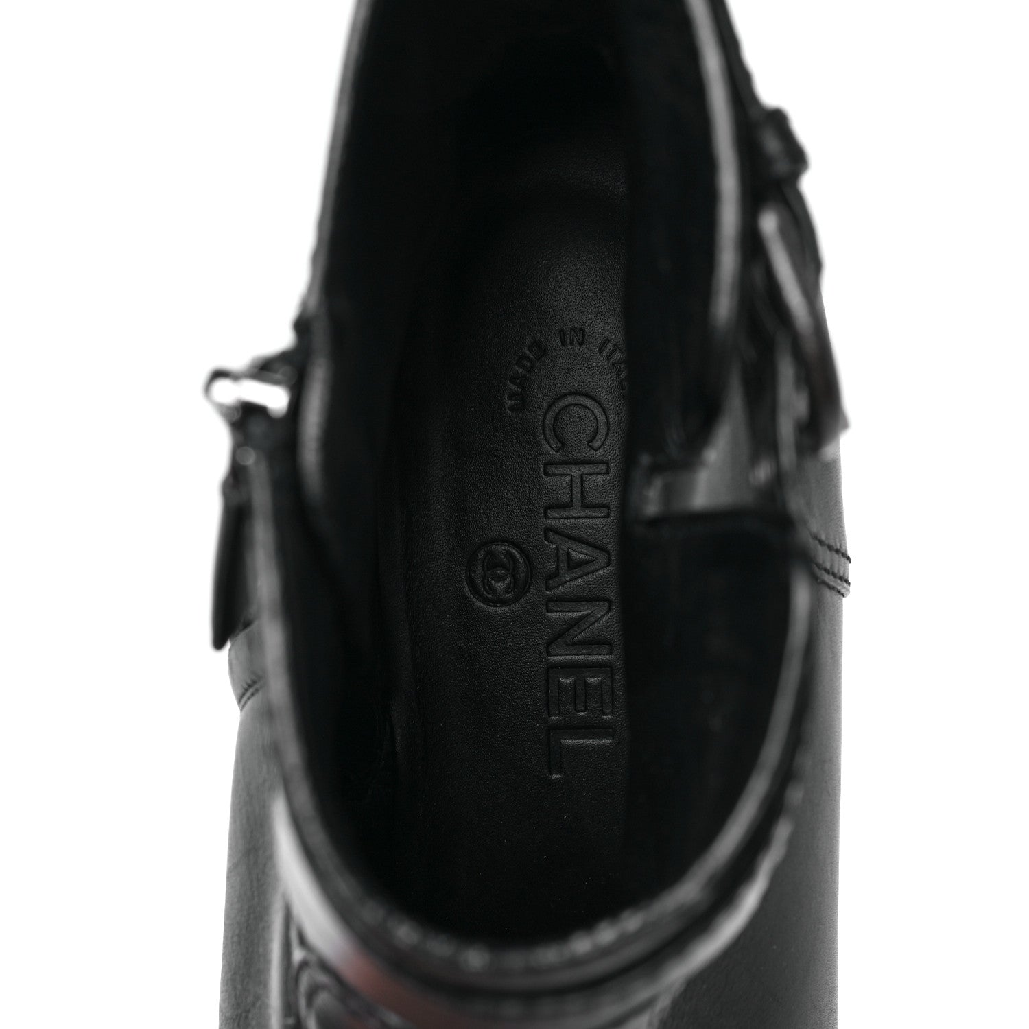 Chanel Calfskin CC Short Boots 41.5 Black 7 of 9