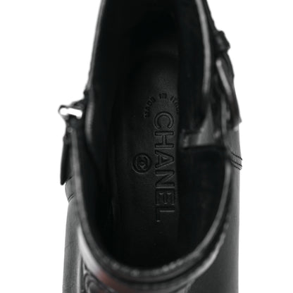 Chanel Calfskin CC Short Boots 41.5 Black 7 of 9