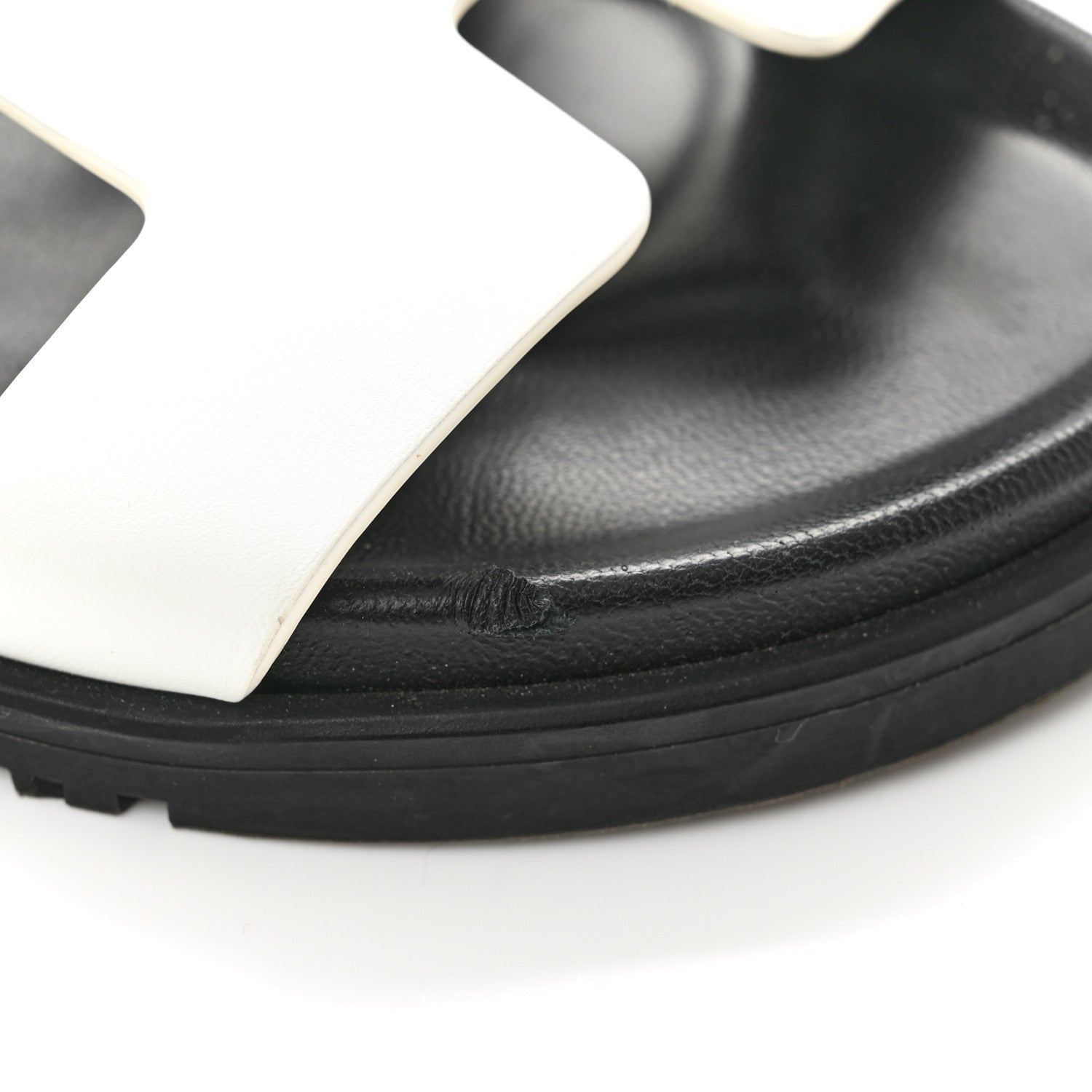 Hermes Calfskin Womens Chypre Sandals 38 White 12 of 13