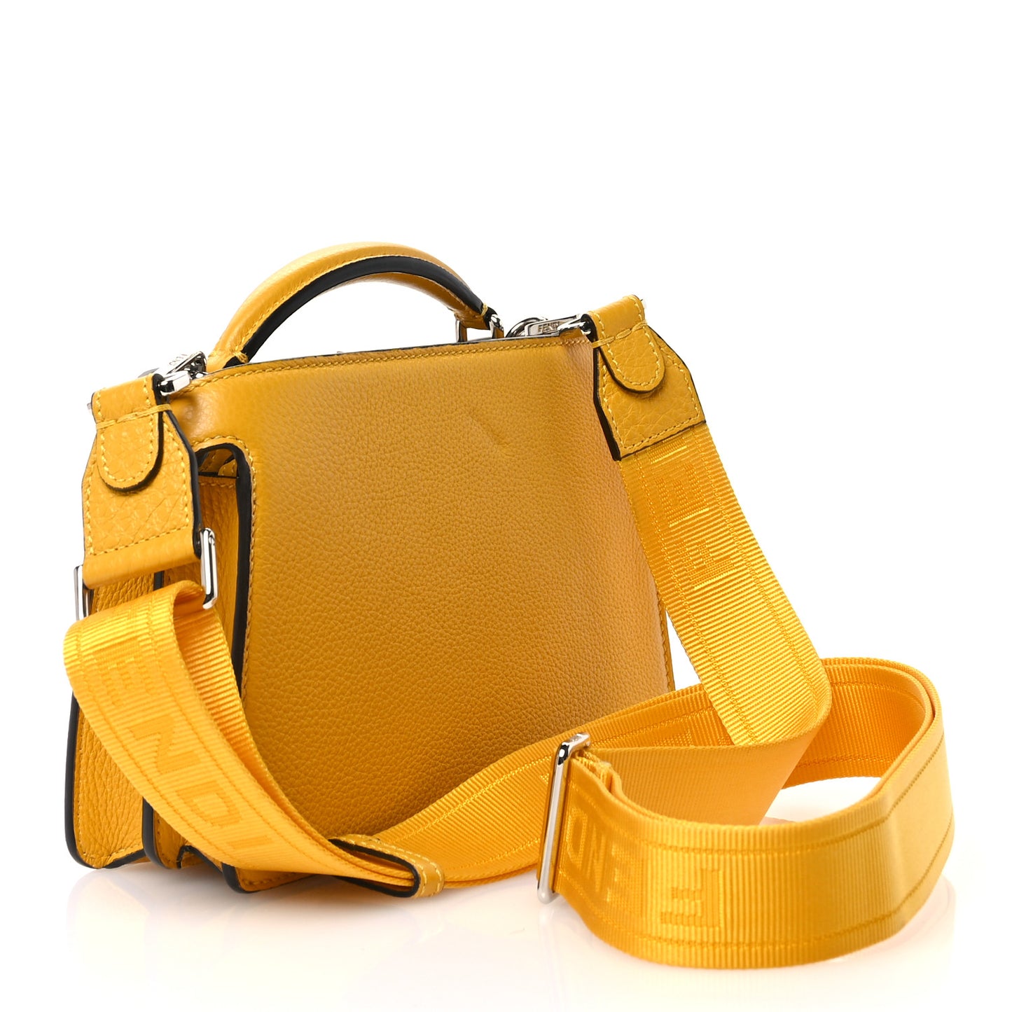 Cuoio Romano Vitello Cover Bi-Color Peekaboo I See U X Cross Satchel  Sunflower Stone Mimosa