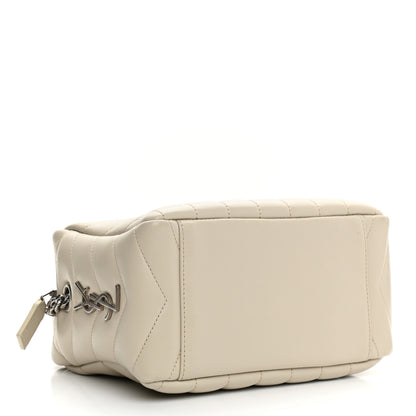 Saint Laurent Calfskin Y Quilted Monogram Small Loulou Bowling Bag Ivory 3 of 8