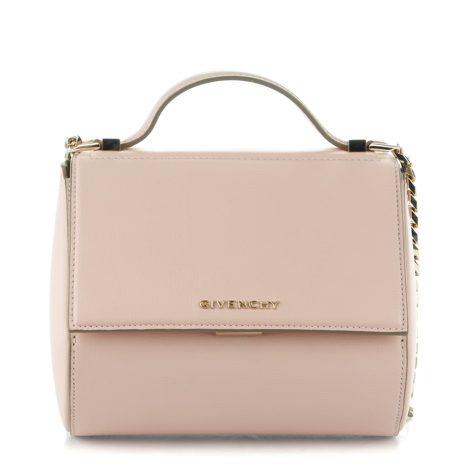 Givenchy Textured Calfskin Mini Pandora Box Chain Crossbody Bag Powder Pink 1 of 7