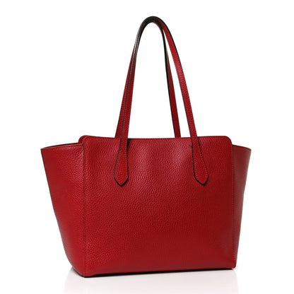 Gucci Dollar Calfskin Small Swing Tote Red 3 of 15