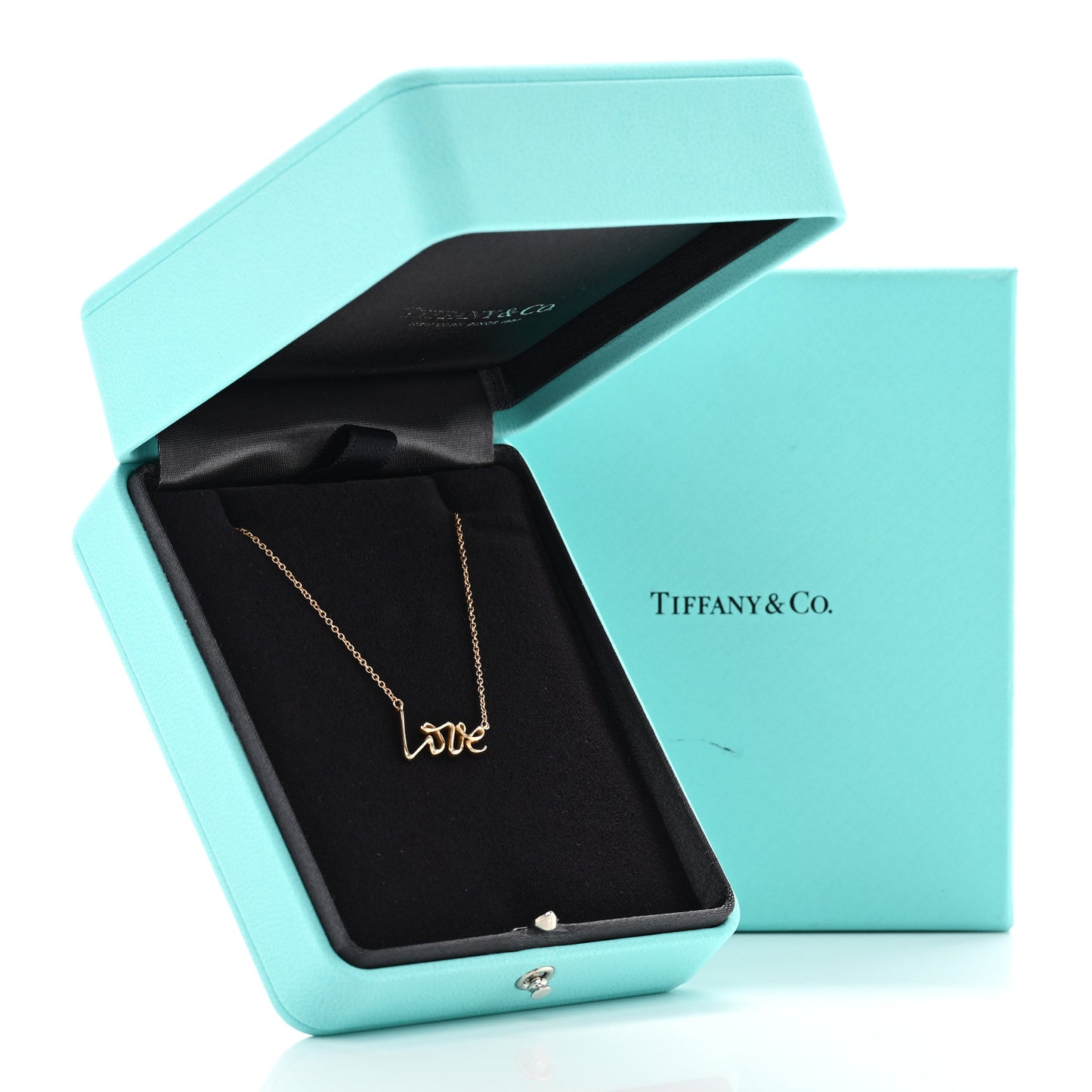18K Rose Gold Paloma's Graffiti Love Pendant Necklace