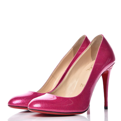 Christian Louboutin Patent Glitter 100 Pumps 37 Pink 3 of 11