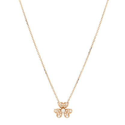 Van Cleef & Arpels 18K Yellow Gold Diamond Mini Frivole Pendant Pave Necklace 1 of 5