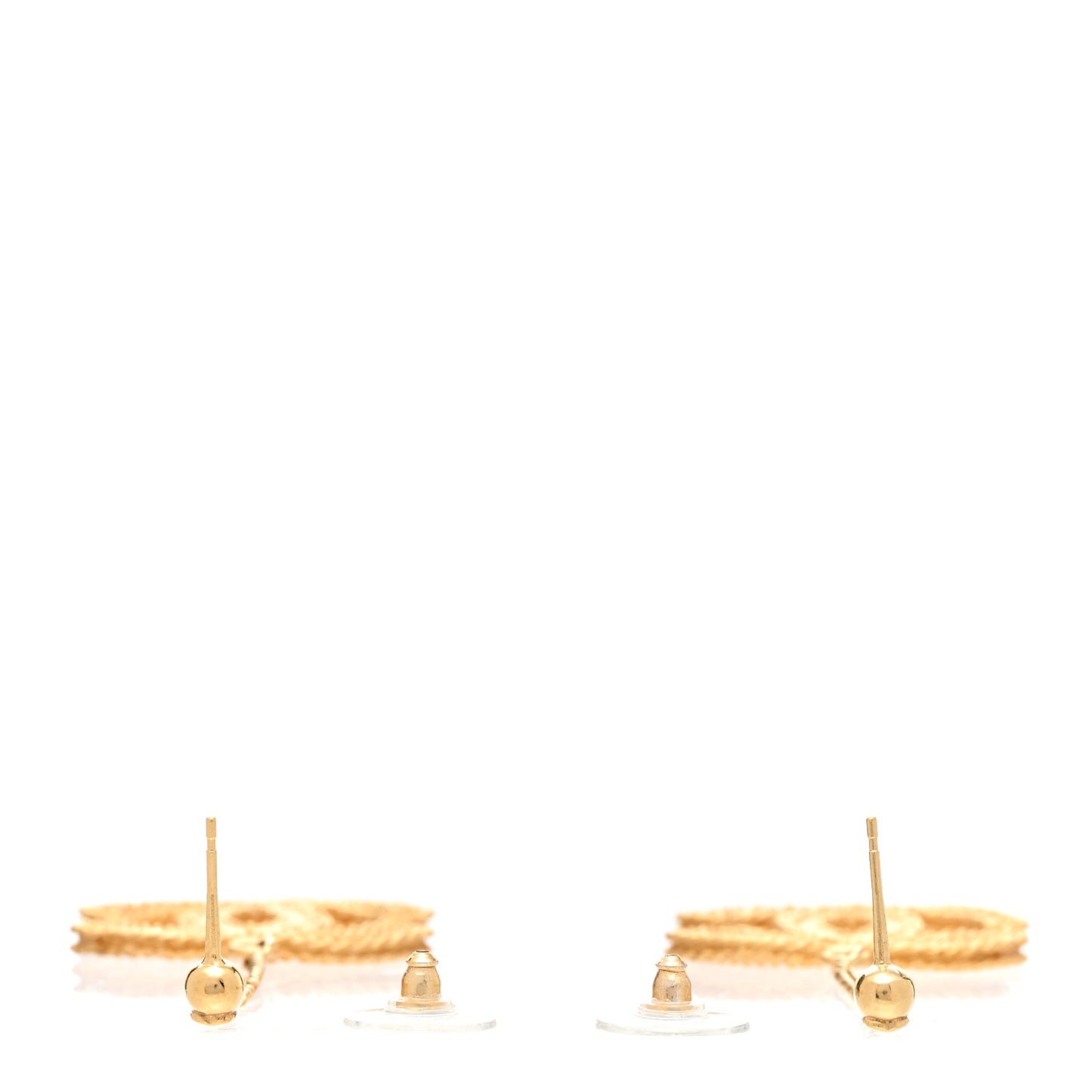 CC Drop Earrings Matte Gold