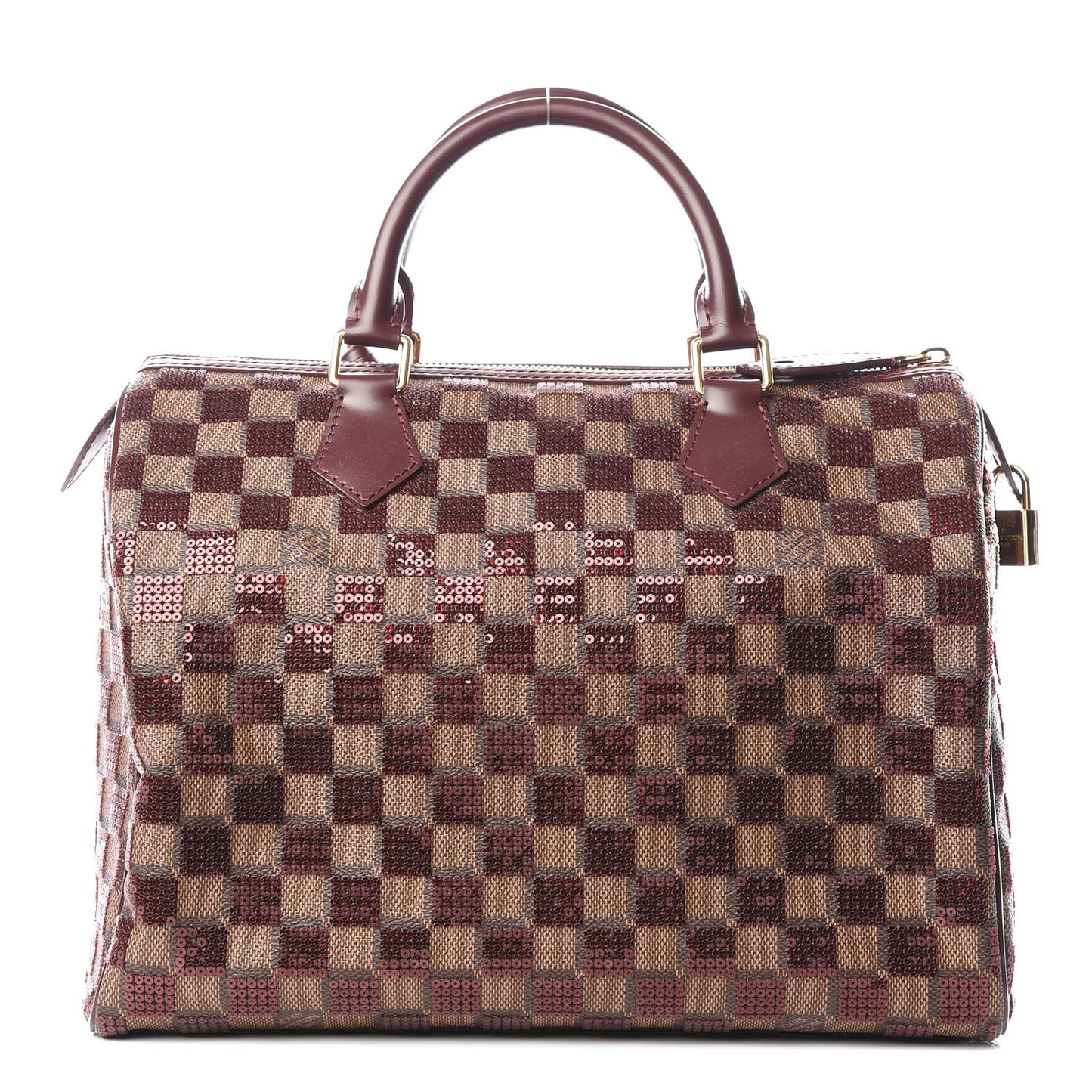 Damier Paillettes Speedy 30 Rouge