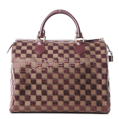 Louis Vuitton Damier Paillettes Speedy 30 Rouge 1 of 13