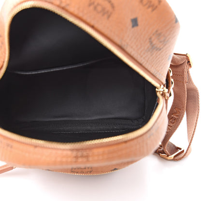 MCM Visetos Side Stud Mini Stark Backpack Cognac 5 of 9