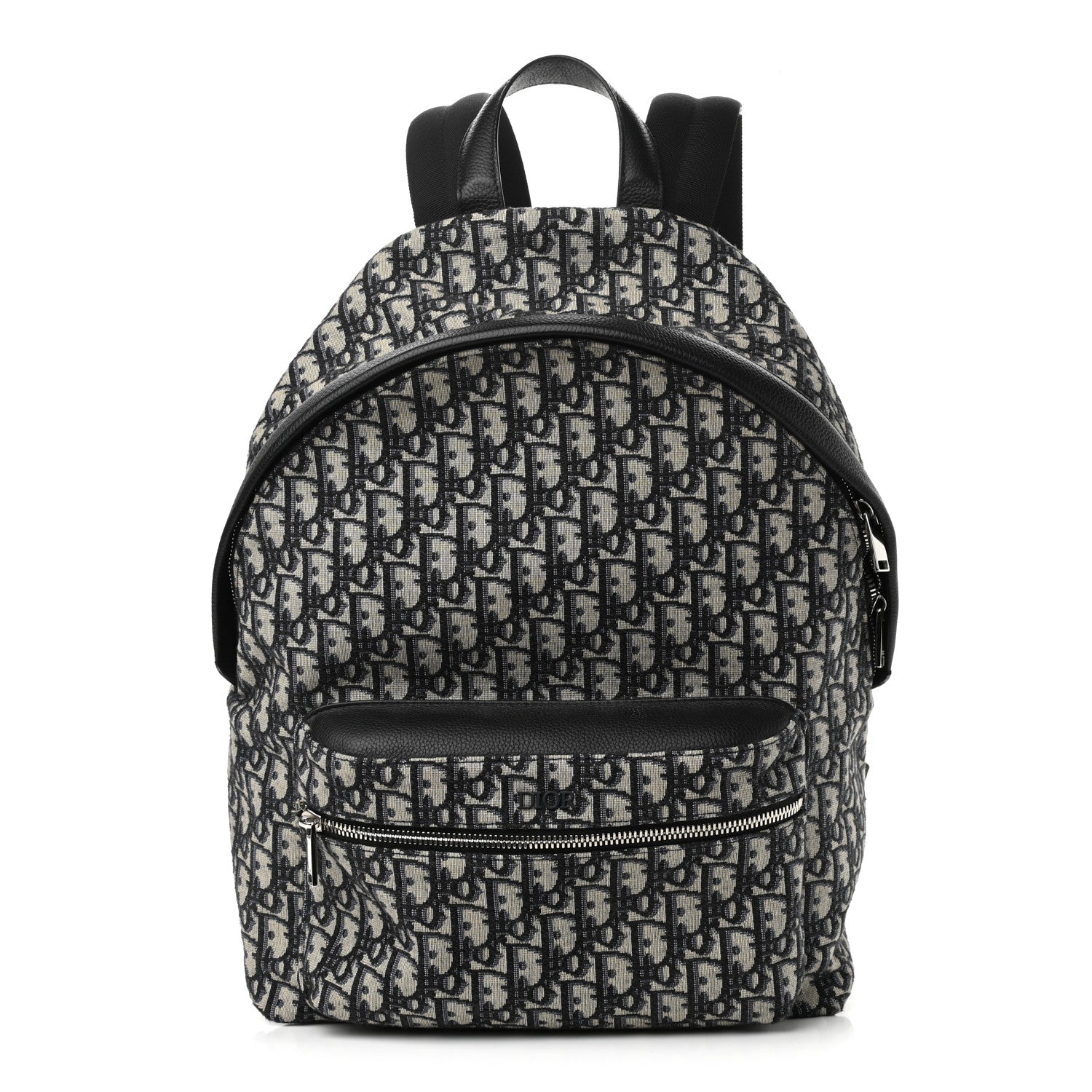 Christian Dior Oblique Calfskin Rider Backpack Beige Black 1 of 9