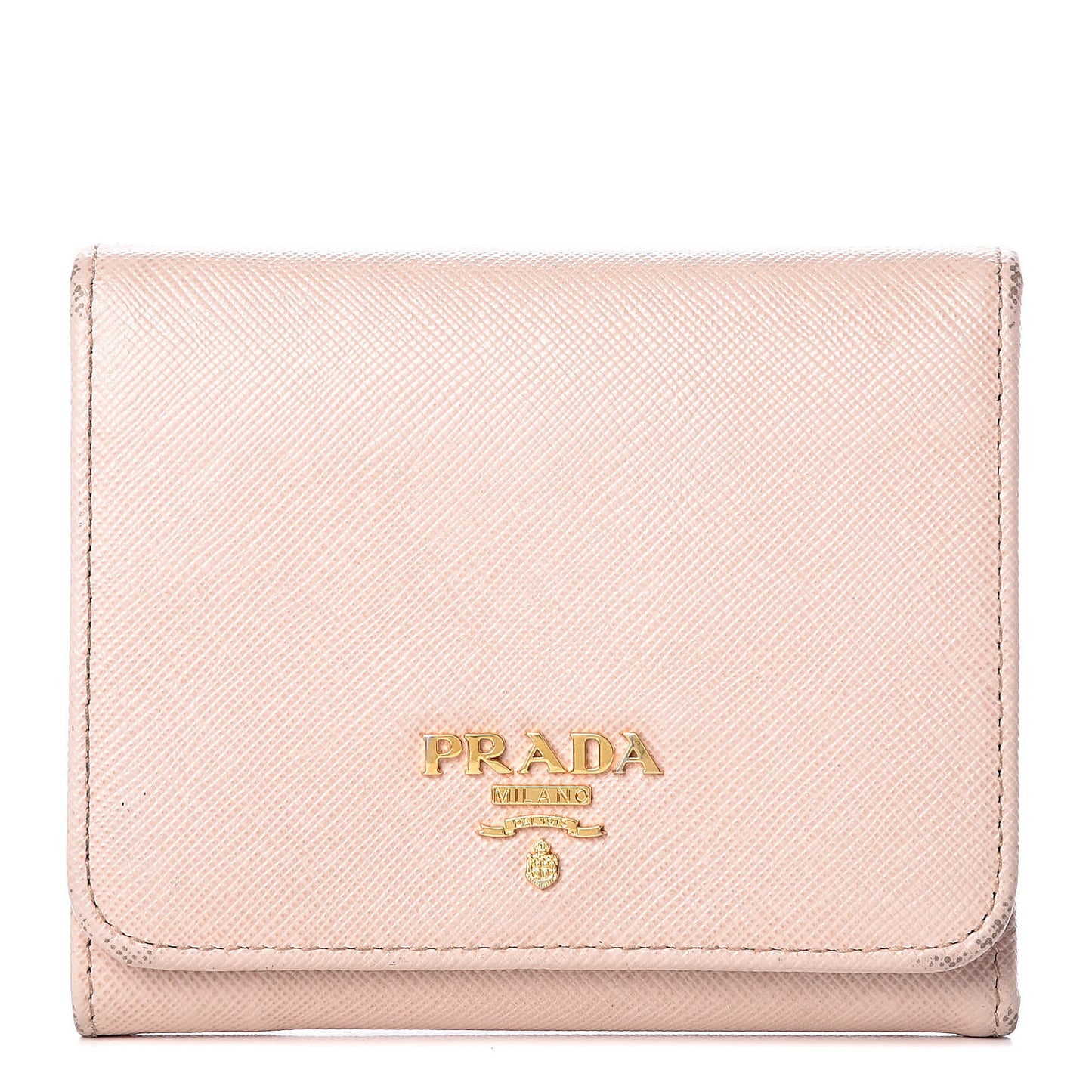 Saffiano Metal Tri-Fold Wallet Cipria