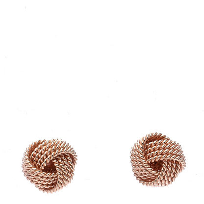 Tiffany 18K Rose Gold Twist Knot Earrings 1 of 4