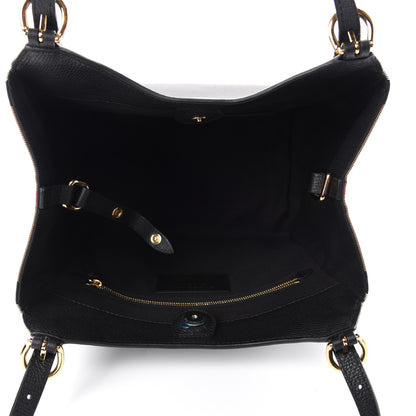 Burberry Grainy Calfskin House Check Small Canterbury Black 5 of 11